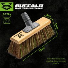 Buffalo Stiff Bassine Scavenger Broom Head 13" Buffalo Stiff Bassine Scavenger Broom Head 13"
