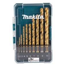 Makita HSS-Tin Metal Drill Bit Set 10 Piece Makita HSS-Tin Metal Drill Bit Set 10 Piece