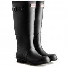 Hunter Ladies' Original Tall Wide Wellington Black Hunter Ladies' Original Tall Wide Wellington Black