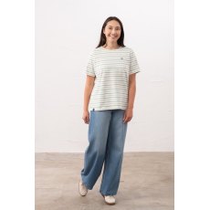 Lighthouse Causeway T-Shirt Pistachio/Basil Stripe