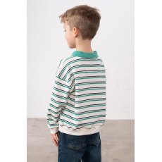 Lighthouse Myles Jersey Sweatshirt Sea Green/Navy Stripe