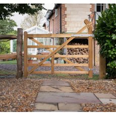 Ruby Exbourne Planed 5 Bar Wooden Gate H 1.2m