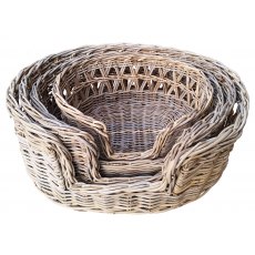 Lows Of Dundee Open Weave Deep Oval Log Basket