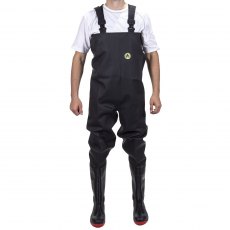 Amblers Unisex Danube Chest Safety Wader Black