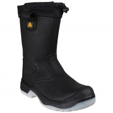 Amblers Unisex FS209 Water Resistant Pull On Safety Rigger Boot Black