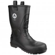 Amblers Unisex FS90 Waterproof PVC Pull On Safety Rigger Boot Black
