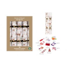 Gold Deer Christmas Crackers 14" 10 Pack