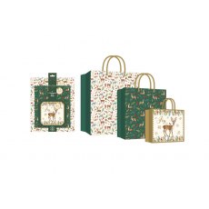 Eco Reindeer Gift Bags 3 Pack