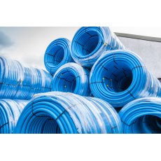 WATER PIPE 25MMX150M MDPE BLUE