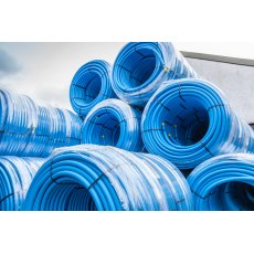 Water Pipe 32Mmx100M Mdpe Blue