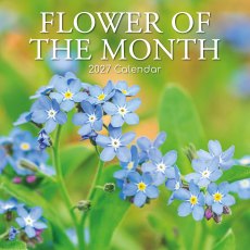 Gifted Stationary Square Flower Of The Month Calendar 2027