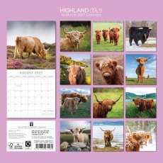 Gifted Stationary Square Highland Cows Calendar 2027