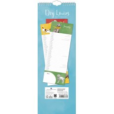 Gifted Stationary Slimline Dog Lovers Calendar 2027