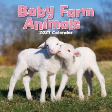 Gifted Stationary Square Baby Farm Animals Calendar 2027