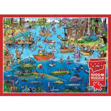 Cobble Hill Doodle Town Gone Fishing Jigsaw Puzzle 1000 Piece Cobble Hill Doodle Town Gone Fishing Jigsaw Puzzle 1000 Piece