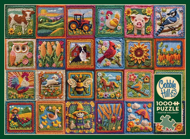 Cobble Hill Country Life Crochet Jigsaw Puzzle