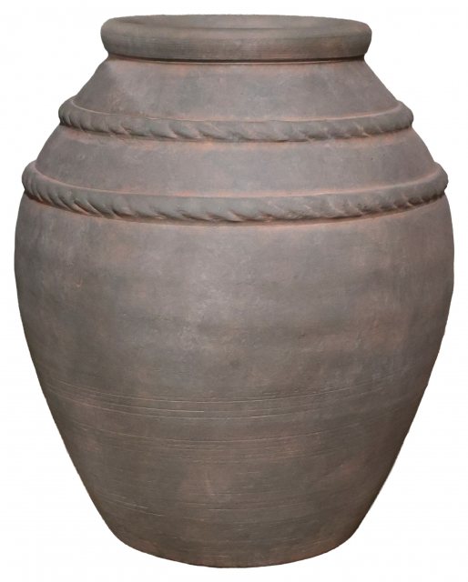 Apac Antique Rope Pot Green Terracotta 26.2cm x 21cm