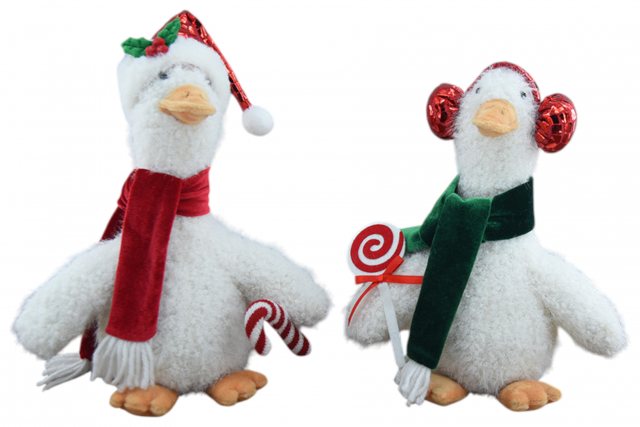 Apac Festive Sitting Duck With Lollipop 31cm Assorted