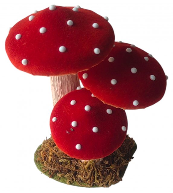 Apac Red Toadstool Ornament 17cm