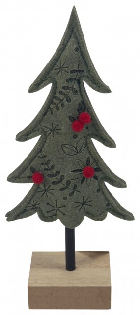 Apac Felt Christmas Tree With Wooden Base