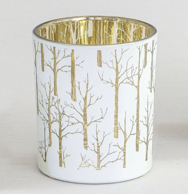 Apac Tree Patterned Glass White