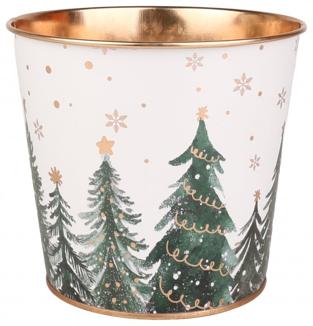 Apac Christmas Trees Planter With Gold Liner