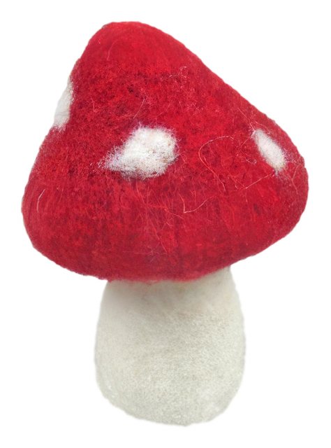 Apac Felt Hanging Red/White Toadstool 9cm