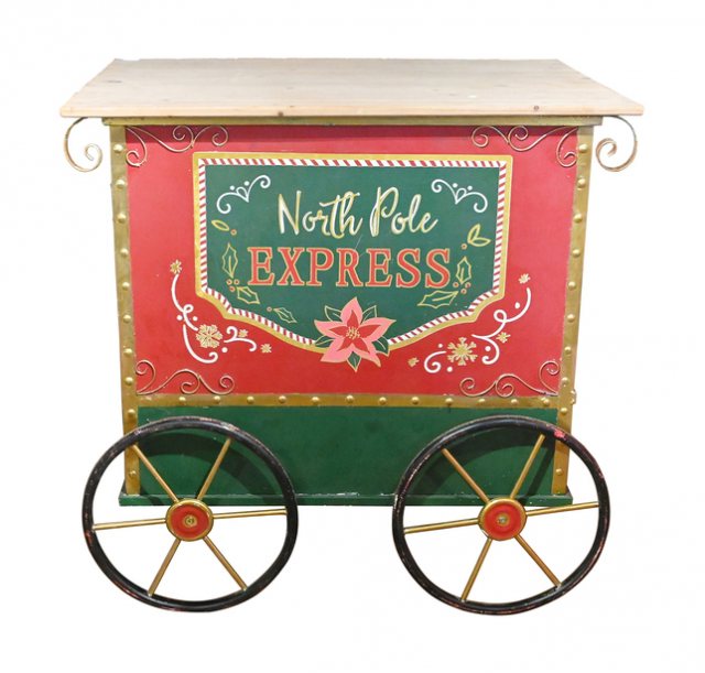 Apac Metal Red/Green Train Carriage 79cm x 77cm