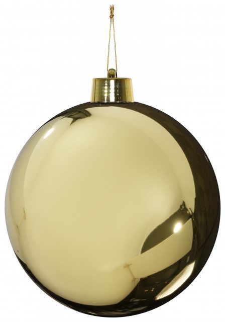Apac Shatterproof Shiny Gold Bauble 40cm