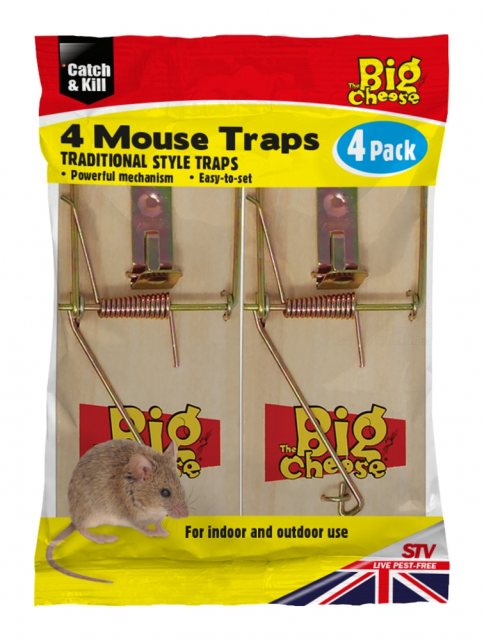 STV STV Wooden Mouse Trap 4 Pack