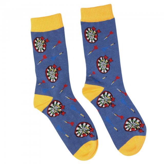 Jess & Lou Bamboo Darts Sock Blue