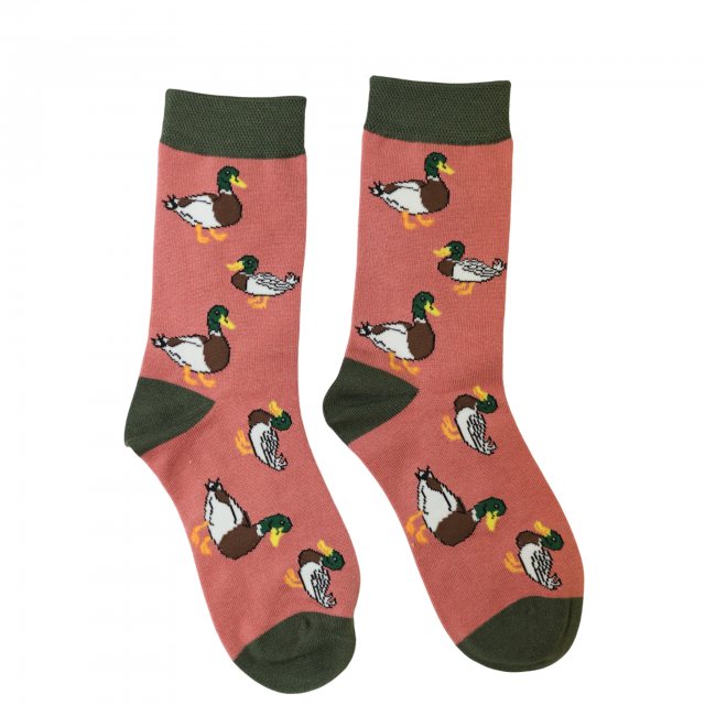 Jess & Lou Bamboo Duck Sock Pink