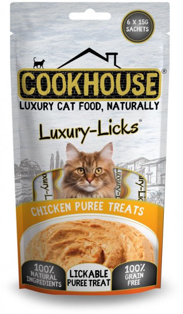 Cook House Luxury Licks Puree Cat Treat 15g 6 Pack