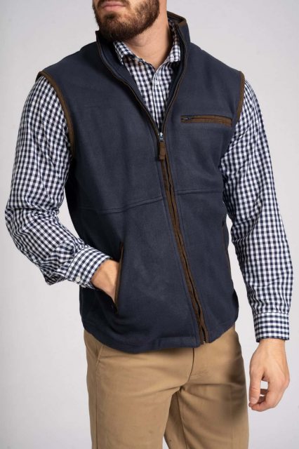 Carabou Carabou Berwick Full Zip Fleece Gilet Navy