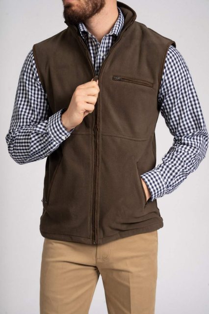 Carabou Carabou Berwick Full Zip Fleece Gilet Olive