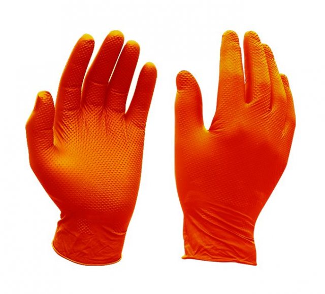 Jefferson Tools Jefferson Orange Nitrile Gloves 50 Pack