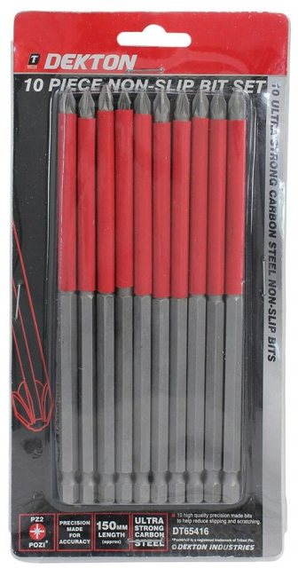 Dekton Non Slip Drill Bit Set 75mm 10 Piece