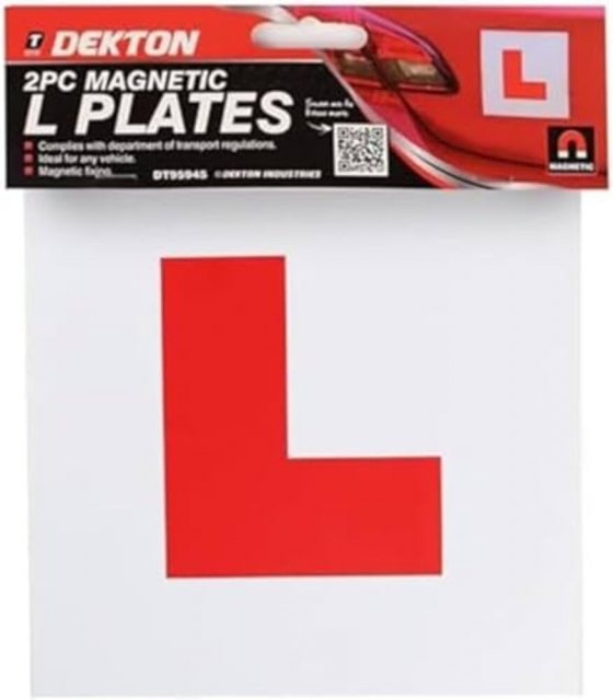Dekton Magnetic Car L Plate 2 Pack