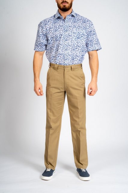 Carabou Carabou Cotton Chino Trouser Sand/Khaki