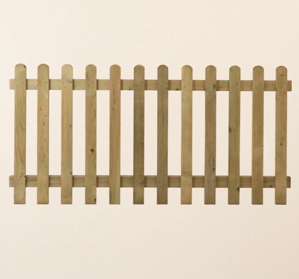 Ruby Scandinavian Redwood Picket Fence Panel