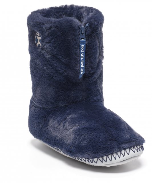 Bedroom Athletics Monroe Faux Fur Slipper Boot Peacoat Navy/Trace Grey