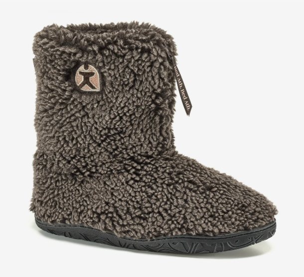 Bedroom Athletics Godling Snow Tipped Sherpa Slipper Boot Washed Dark Chocolate