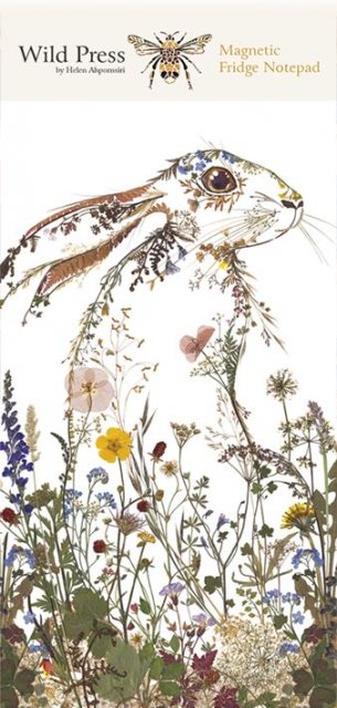 Wild Press Magnetic Fridge Notepad Wildflower Hare
