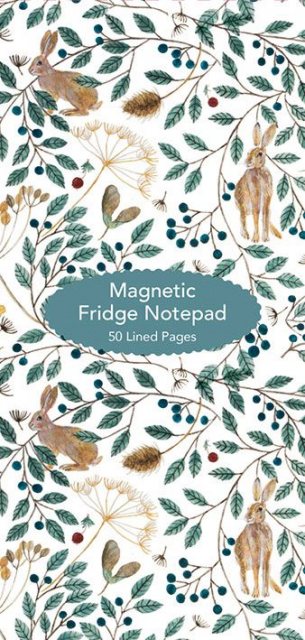 Dee Hardwicke Magnetic Fridge Notepad Hares & Berries