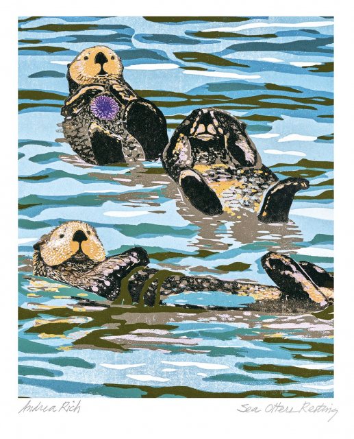 Museums & Galleries Sea Otters Resting Card