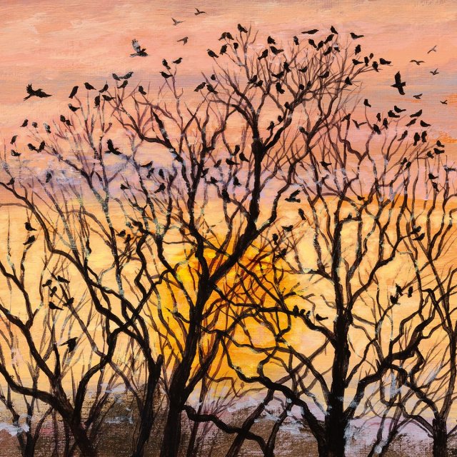 Coast & Country Rooks At Sundown Card