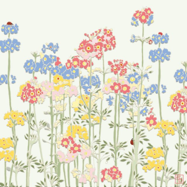 Emily Burningham Primulas Card
