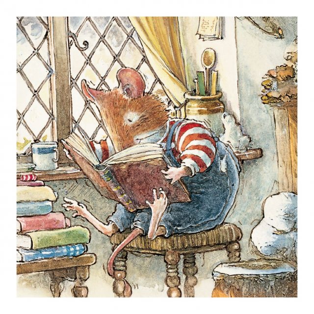 Brambly Hedge Wilfred Reading Card