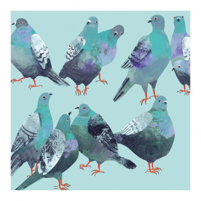 Museums & Galleries Pigeon Parade Card