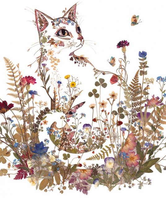 Wild Press Cottage Garden Kitty Card